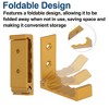 Unique Bargains 90° Foldable Coat Hook Wall Mount Invisible Perforated Fixed Wall Hook 4 Pcs - 3 of 4