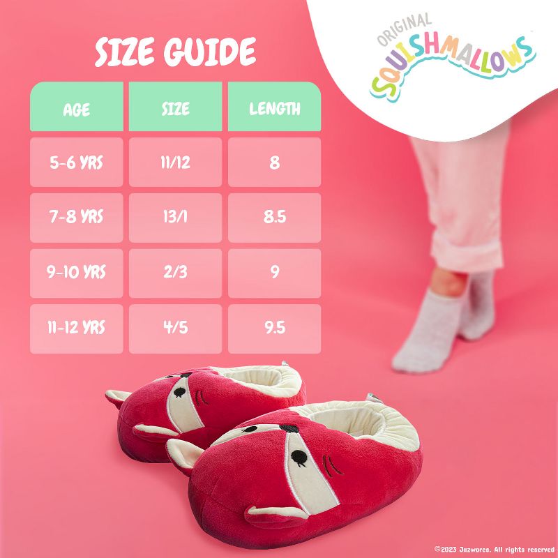 Squishmallows Fifi the Fox & Lola the Unicorn Dual Sizes Girls' Slippers. (Little Kids), 5 of 7