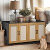 Jojoka Large Wood Hidden Litter Box Furniture for 2 Boxes, Indoor Cat House TV Stand - 4 of 4