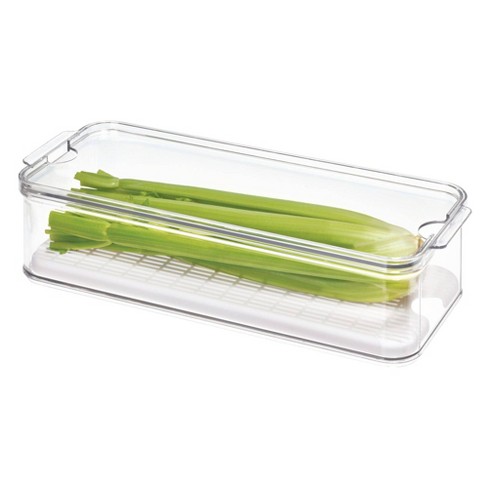 iDesign 3-Piece Recycled Plastic Refrigerator Organizer Clear/White