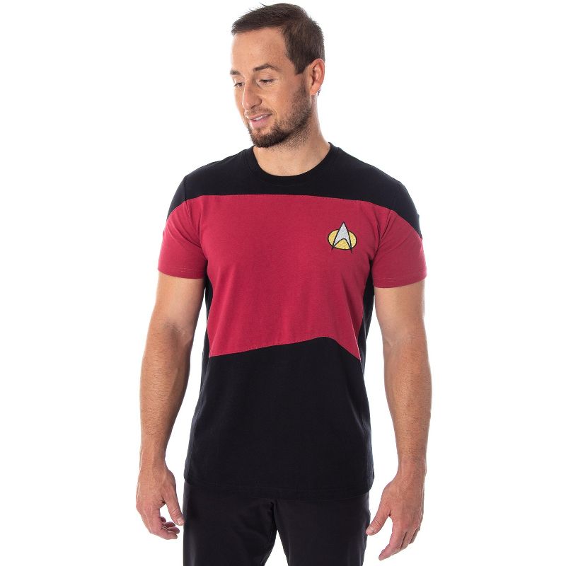 Star Trek Next Generation Men's Picard Uniform Costume Short Sleeve T-Shirt, 1 of 6