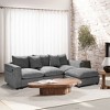 WestinTrends Augusta 99" Modular Chenille L-Shaped Sectional Sofa and Chaise With USB/Type-C Ports and Side Pockets - 2 of 4