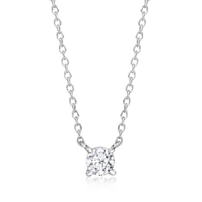 Ross-Simons 0.25 Carat Lab-Grown Diamond Solitaire Necklace in Sterling Silver