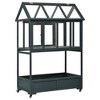 GDFStudio Tommy Garden Wood Portable Cold Frame with Openable Roof and Movable Wheels - 2 of 4