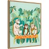 Amanti Art Monkey Play Date by Uma Gokhale Framed Canvas Wall Art - 2 of 4