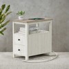 End Table with Drawers for Living Room Living Room Side Table with Drawers Narrow Coffee Table with Charging Station - 4 of 4