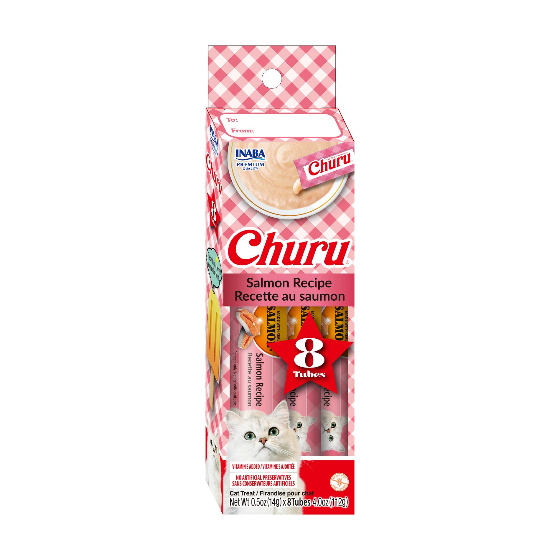 Inaba Churu Summer Salmon Flavor Lickable Cat Treats - 4oz/8ct