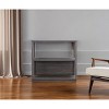 HomeRoots 33" Brown Three Tier Standard Bookcase - 2 of 4