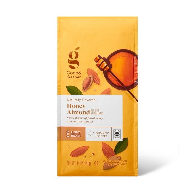 Naturally Flavored Honey Almond Light Roast Ground Coffee - 12oz - Good & Gather™
