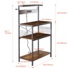 ELJGET Kitchen Bakers Rack with Power Outlet, Adjustable Storage - 2 of 2