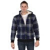 Gioberti Men's Checkered Flannel Hoodie Jacket with Faux Shearling Lining - 2 of 4