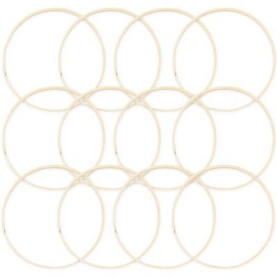 Bright Creations 12 Pack Bamboo Rings for Arts and Crafts, Macrame, and Dreamcatchers (9 in)