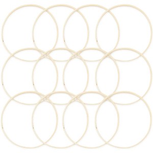 Bright Creations 12 Pack Bamboo Rings for Arts and Crafts, Macrame, and Dreamcatchers (9 in) - 1 of 4