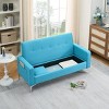 NicBex 57.1 Inch Storage Couch Loveseat Sofa with Metal Legs for Living Room,Small Space,Office,Apartment - 4 of 4