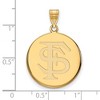 Black Bow Jewelry 14k Yellow Gold Florida State Seminoles NCAA Large Pendant - 2 of 3
