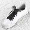 INSPIRE CHIC Sneakers Flat Snow Yarn Wide Transparent Shoe Laces 1" Width 2 Pairs - 2 of 4