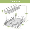 LOVMOR 2 Tier Pull Out Cabinet Organizer 10.5" W x 16.5" D Slide Out Under Sink Organizer Sliding Wire Shelves Storage for Kitchen - 3 of 4