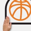 RoomMates XL Basketball Court Giant Peel & Stick Wall Decals with Glow Orange/Black: Vinyl Self-Adhesive Sports Decor - 4 of 4