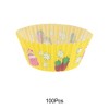 Unique Bargains Bunny Print Disposable Baking Cups Greaseproof Paper Yellow White 1.97"x1.18" 100 Pcs - 4 of 4