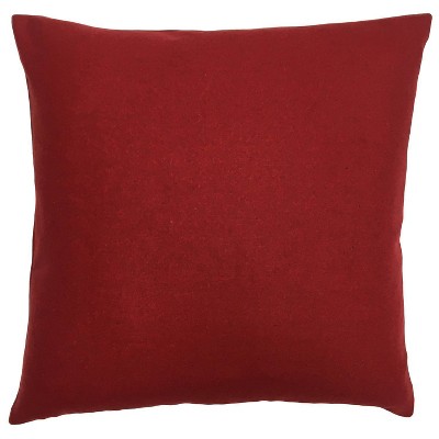 The Pillow Collection Set of 2 18 x 18 Down Filled Delyne Floral Throw Pillows 2 Piece Red 