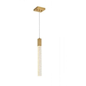 Elegant Lighting Weston 1 light pendant in satin gold - 1 of 4