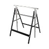 MaseiKar Heavy-Duty Adjustable Sawhorse Brackets 2 Pack, 2x4 Sawhorse Lifting Bracket, Stainless Steel Folding Sawhorse Stand, Workbench Support - 4 of 4