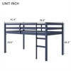 COWLOWN Twin Loft Bed with Ladder, Solid Rubber Wood Low Height Loft Bed with Storage Space & Strengthened Slats - 2 of 4
