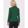 Allegra K Women's Solid Stand Collar Buttoned Long Sleeve Casual Blazer - 4 of 4