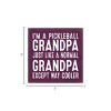 Slickblue Pickleball Grandpa Wood Sign – Funny 7x7 Rustic Wall Décor – Cooler Than Normal Grandpa, Color Options - 3 of 3