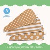 Turbie Twist 100% Cotton Hair Towel Wrap - for Women, Men & Kids - Quick Dry Hair Turban - 1 Polka Dot, 1 Stripe & 1 Heart Pattern - 3 of 4