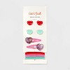 Girls' 12pk Heart Themed Hair Accessory Set - Cat & Jack™ Mint Green/Red/Pink: Styling Clips & Elastics - 2 of 3