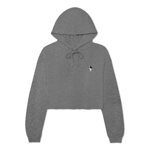 Dalix Astronaut Embroidered Fleece Cropped Hoodie Cold Fall Winter Women - 1 of 4