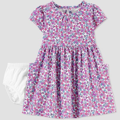 girls purple floral dress