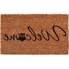 HomeRoots 24" X 36" Natural And Black Owl Welcome Outdoor Coir Door Mat - 4 of 4