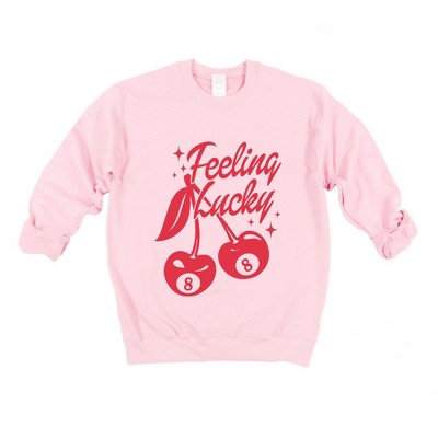 Simply Sage Market Women's Graphic Sweatshirt Feeling Lucky Cherries