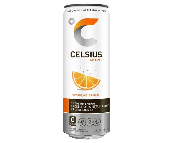 Celsius Sparkling Orange Energy Drink - 12 fl oz Can