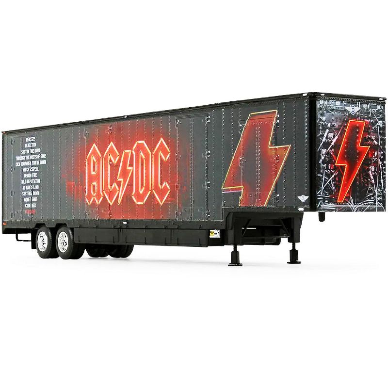 Peterbilt 389 63" Mid-Roof Sleeper Cab Viper Red w/Kentucky Moving Trailer "AC/DC Power Up" 1/64 Diecast Model by DCP/First Gear, 4 of 7