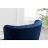 Velvet Contemporary Accent Chair with Thick Foam Cushion and Rubberwood Legs - 2 of 4