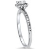 Pompeii3 5/8 Carat Cushion Halo Diamond Engagement Wedding Ring Set White Gold - 2 of 4