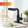 WOWOW 11.3 in. Single Handle Pull Down Sprayer Kitchen Faucet with Advanced Spray - 2 of 4