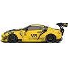 Nissan Skyline GT-R (R35) Liberty Walk Body Kit 2.0 RHD Yellow with Black Hood and Top 1/18 Diecast Model Car by Solido - 3 of 4