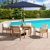 Alaterre Furniture 6pc Outdoor Patio Dining Set, Okemo Table with 10' Rectangular Umbrella - 2 of 4