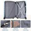 Syemin Luggage Hardshell Luggage Set 3 Piece Durable ABS and PC Travel Suitcase with Spinner Wheels for Men Women, Blue, 19.5"*11.3"*29.4" - 4 of 4