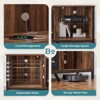 Bestier 70" Modern TV Stand with Electric Fireplace and LED Lights, Gaming Entertainment Center with Cabinet and Large Storage in Living Room - 3 of 4