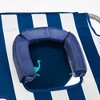 Ostrich Chaise Beach Chair and Backpack Chaise Poolside Lounge Chair with 4 Adjustable Chair Positions and Carrying Straps, Navy Stripes - 3 of 4