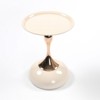 Syemin End Tables Mermaid Tail End Coffee Table Round Side Table Minimalist Accent Table for Small Spaces Decoration, White, 15.7"*15.7"*21.2" - 4 of 4