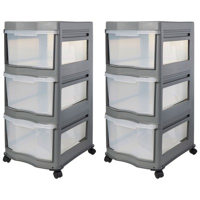 Life Story 3 Drawer Stackable Shelf Organizer Plastic Storage