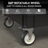 Huxxion Utility Cart with Wheels, Heavy Duty Rolling Service Cart for Warehouse,Garage, Cleaning() - 2 of 4