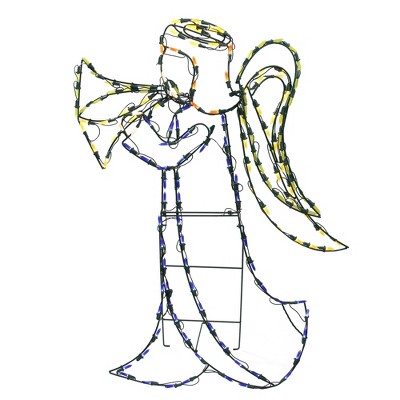 Northlight 32" Yellow LED Lighted and Animated Angel Christmas Outdoor Decor