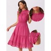 Allegra K Women's Sleeveless Smocked Waist Gilding Metallic Stars Chiffon Party Dress - 2 of 4